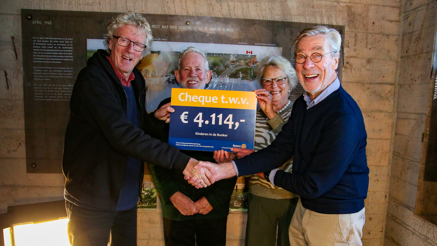 Rotary Club Scherpenzeel Woudenberg ondersteunt scholenproject ‘Kinderen in de Bunker’
